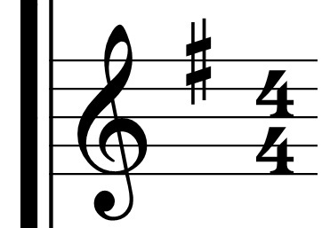 ト音記号（キー＝G）