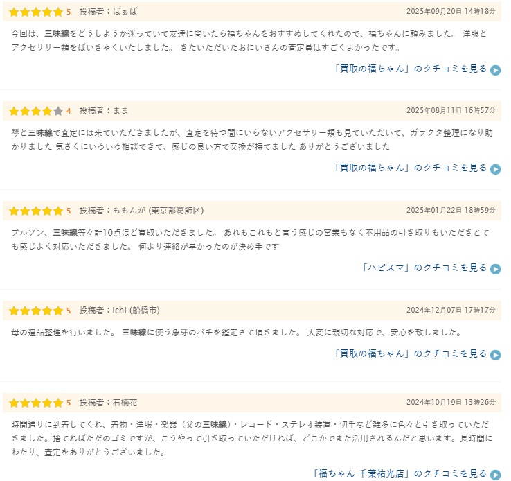 和楽器買取の口コミや評判２